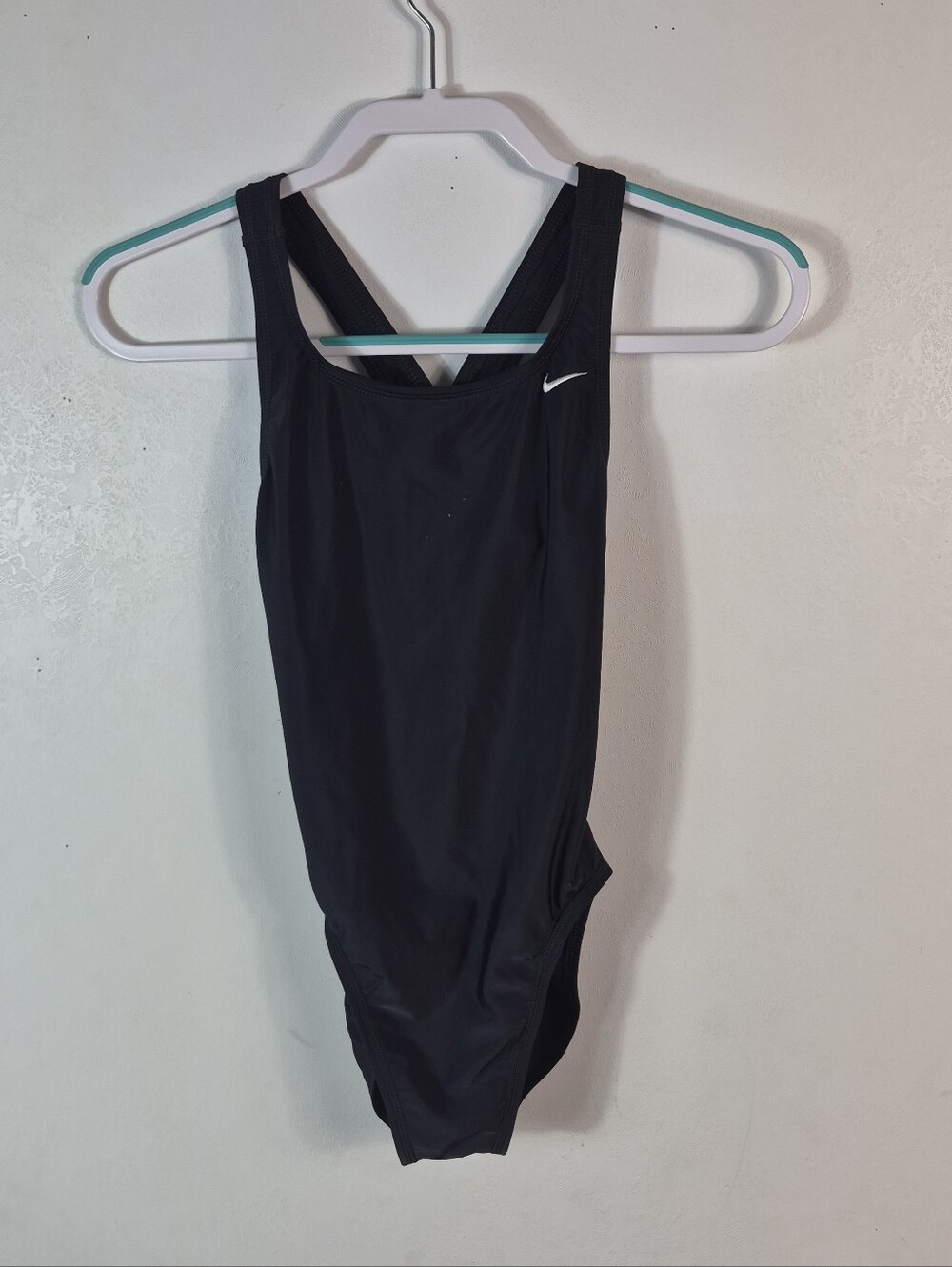 Nike Women's Black One Piece Swimsuit Size 6 Open Back 32